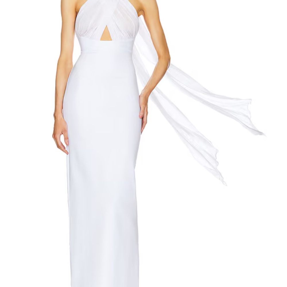 Helsa Amber White Maxi Dress